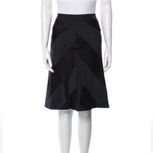 Dries Von Noten silk skirt, black, size 4 from the 1990s.
